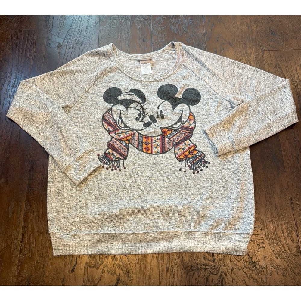 Disney Parks Minnie Mickey‎ Scarf Sweater Womens XXL